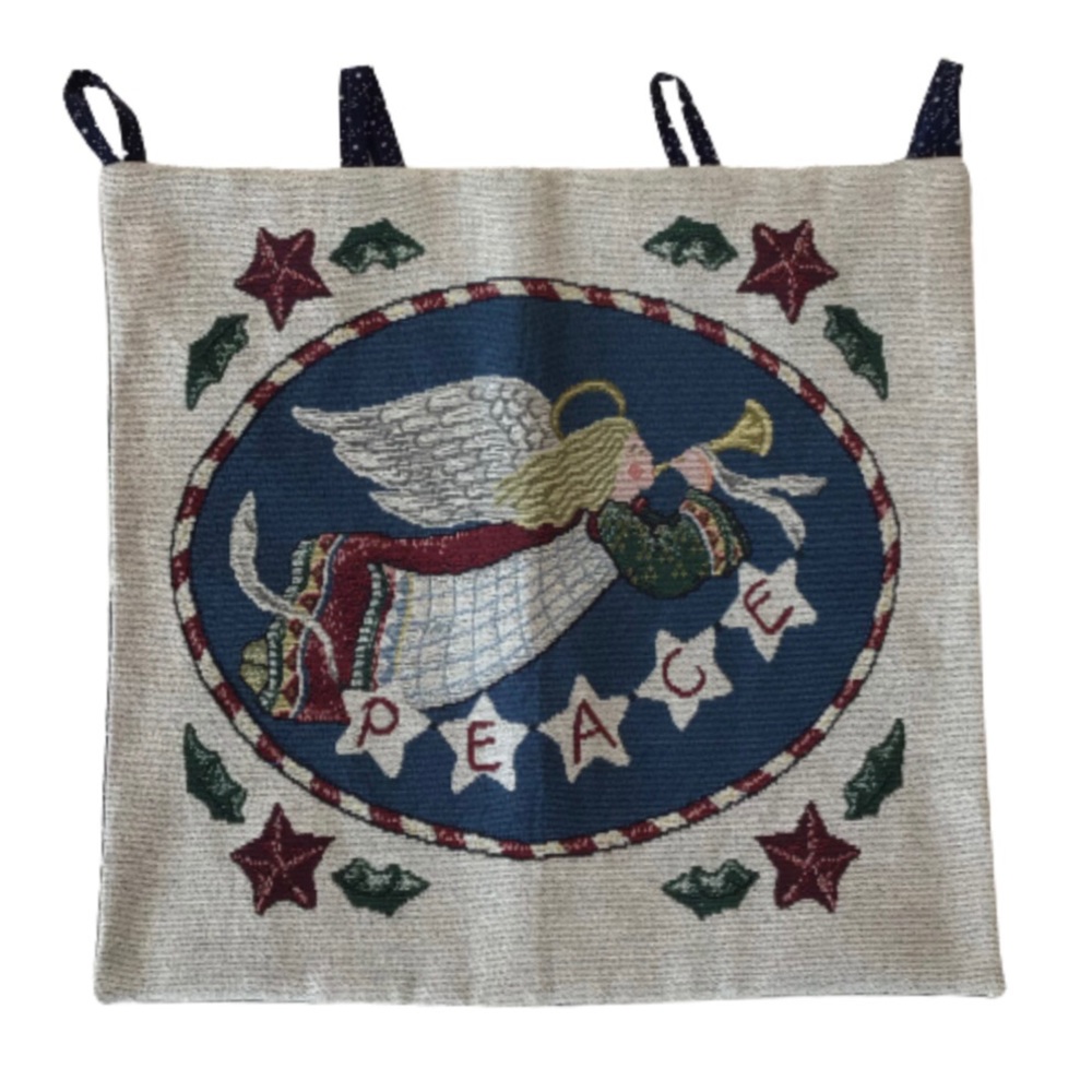 Peace Angel Horn Hanging Tapestry 16.5 x 17.5”
